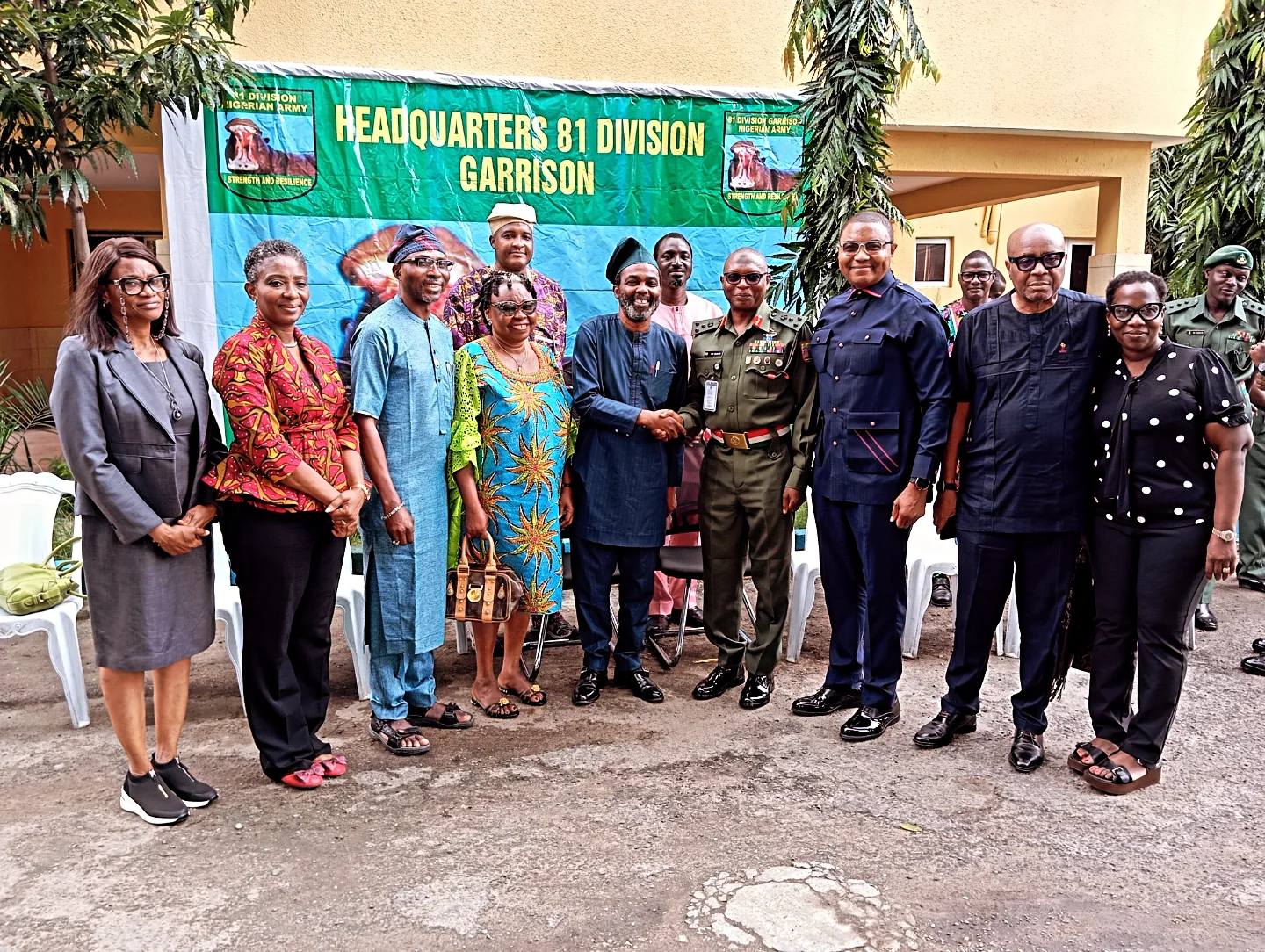 LERSA Pays Courtesy Visit to the Garrison Commander 81 Division Garrison, Nigeria Army